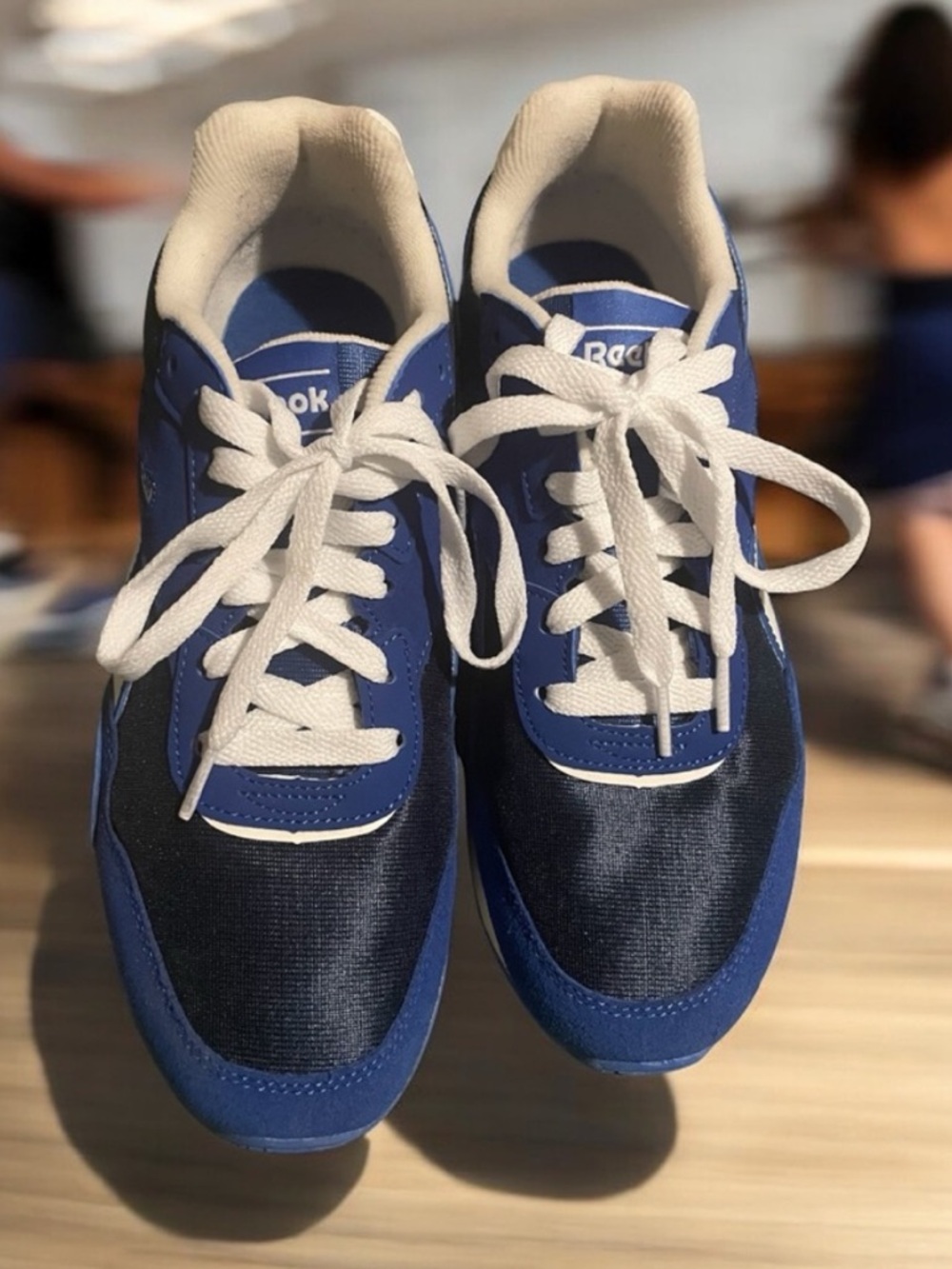 Reebok Women's Navy and White Low-Top Sneakers
